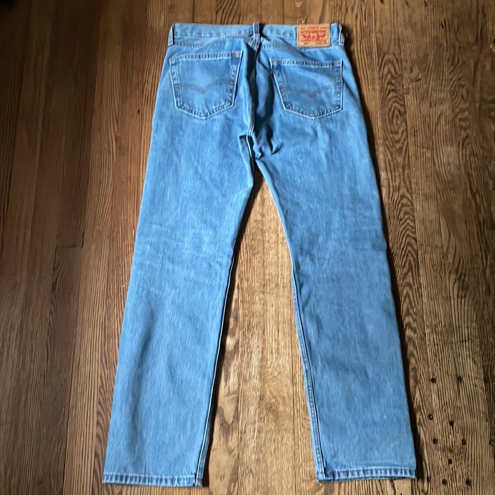 Levis 505 Straight Jeans Men’s Size 32 x 32 - Picture 5 of 9